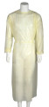 Abena Isolatieschort (PP/PE) met lange mouw maat XL (150 x142cm), GEEL, per 5st in zak OP = OP