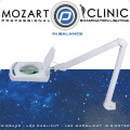 Loupelamp rechthoekig met 10W LED (60xLED warm & daglicht, dimbaar 2-10 Watt, 127mm 5 dioptrie lens)